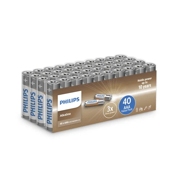 PHILIPS batteri tech alkaline AAA 40-pak