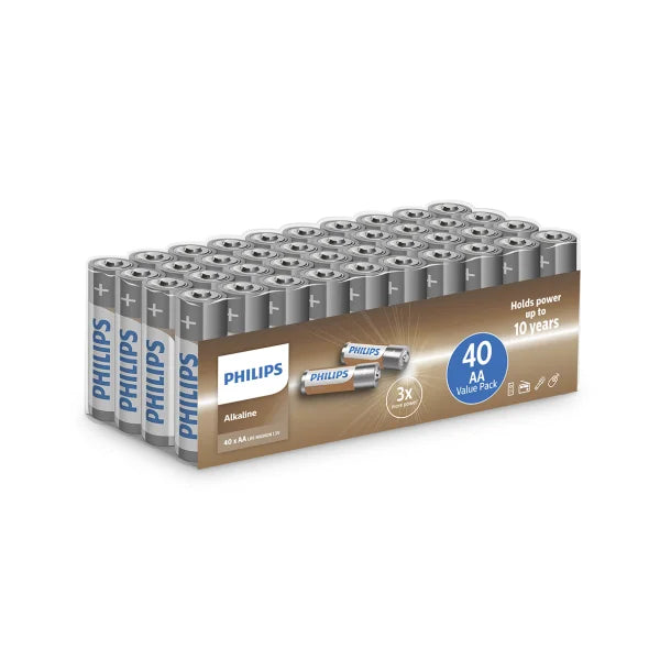 PHILIPS batteri tech alkaline AA 40-pak