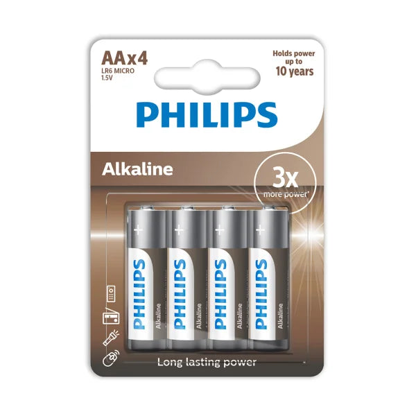 Batteritype: AA / LR6 Spænding: 1,5V Erstatter typer: AA, LR6, AM3, 15A, MN1500 Kemisk type: Alkaline Miljø: Uden kadmium, kviksølv og bly Pakning: Krympepakke med 40 stk.